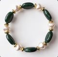 Bracelet perles - vert émeraude
