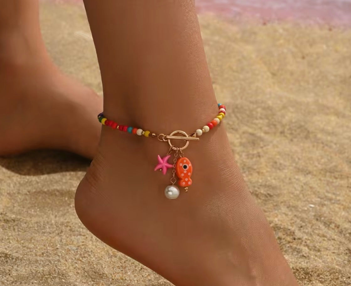 Bracelet cheville poisson
