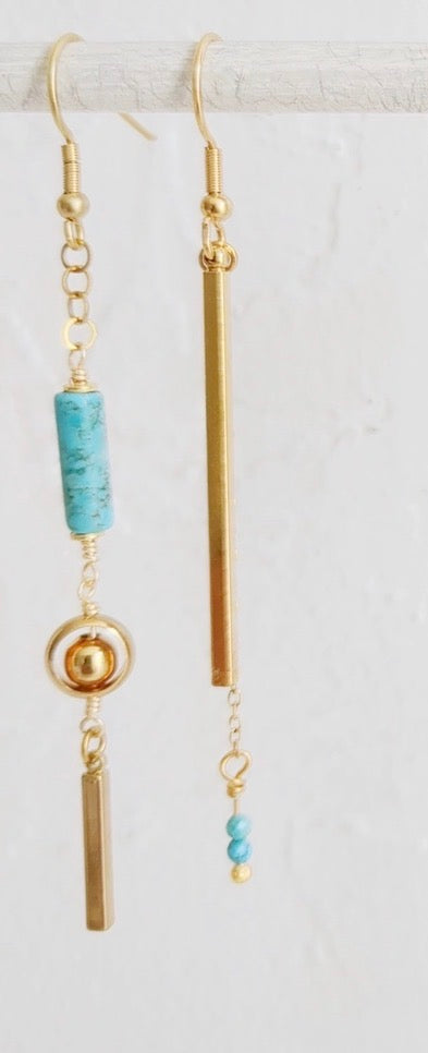 Boucles d’oreilles dépareillées asymétriques - ENORA