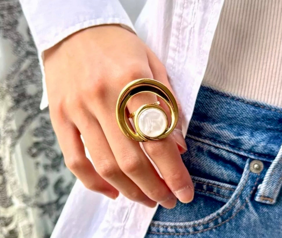 Bague doré Eva