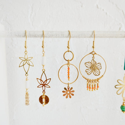 Boucles d’oreilles dépareillées asymétriques - ENORA