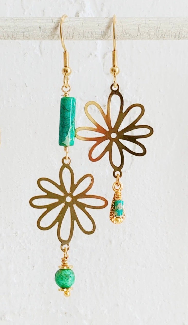 Boucles d’oreilles dépareillées asymétriques - ENORA