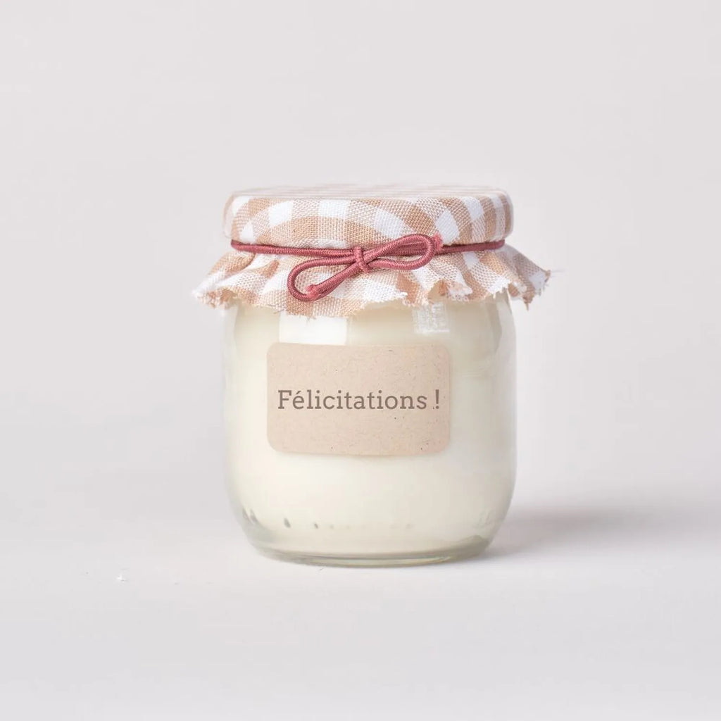 Bougie parfumée à message - Félicitations