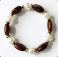 Bracelet perles - marron Chocolat