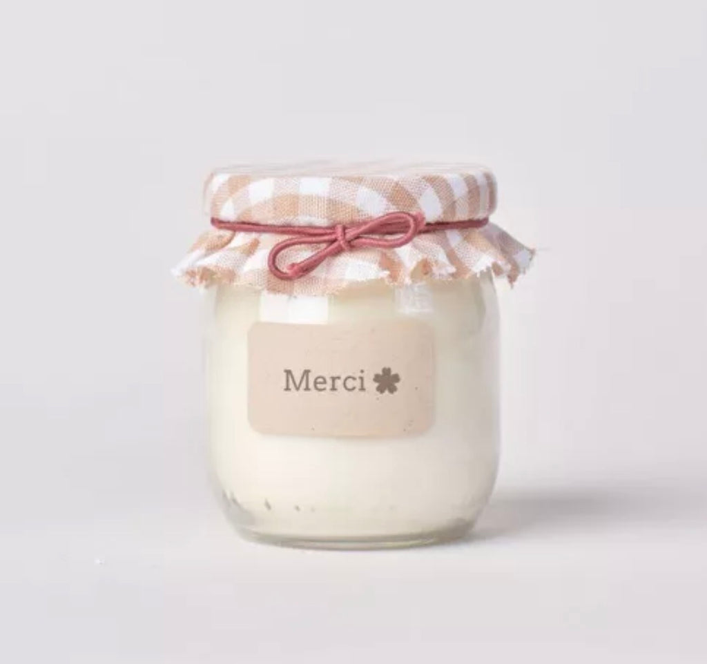Bougie parfumée à message - Merci