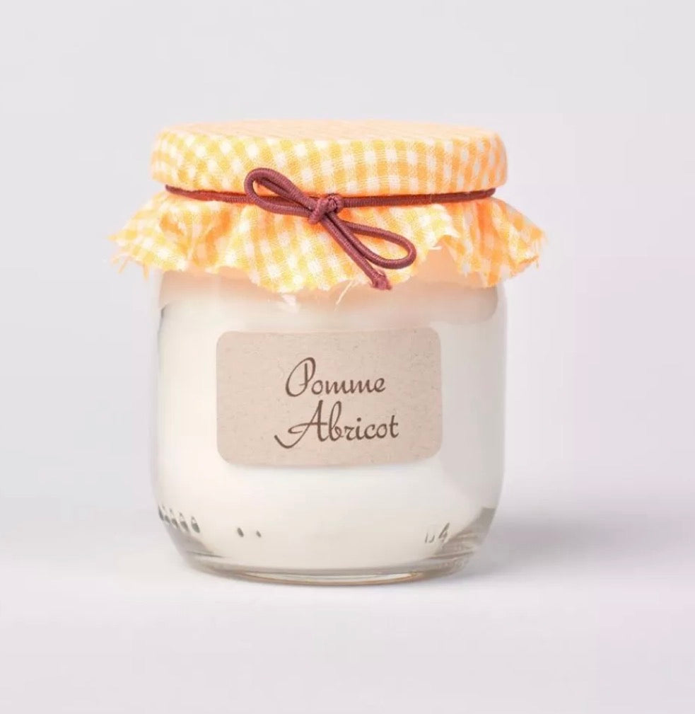 Bougie parfumée - Pomme Abricot - Pot de yaourt 100g