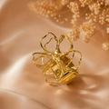 Bague Dorée Fleur Dentelle Botanique