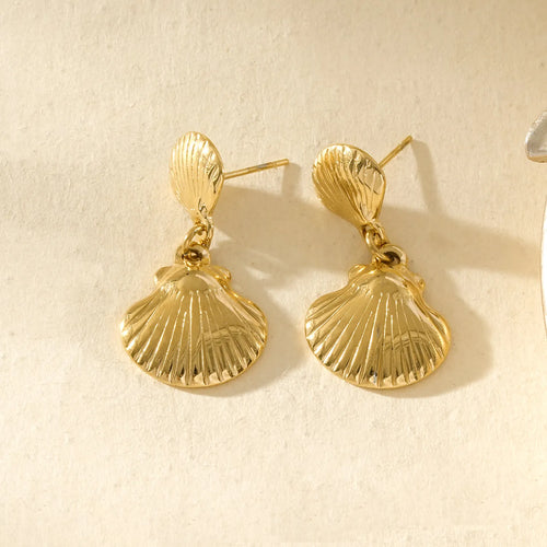 Boucles d’oreilles coquillage doré