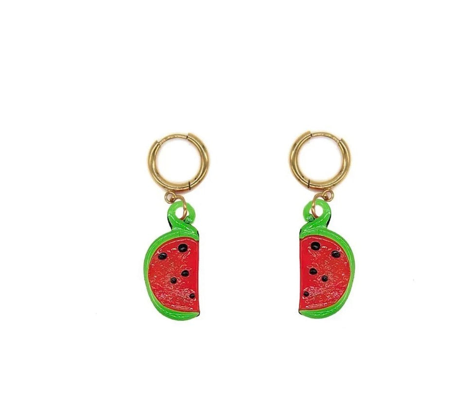 Boucles d’oreilles pastèques