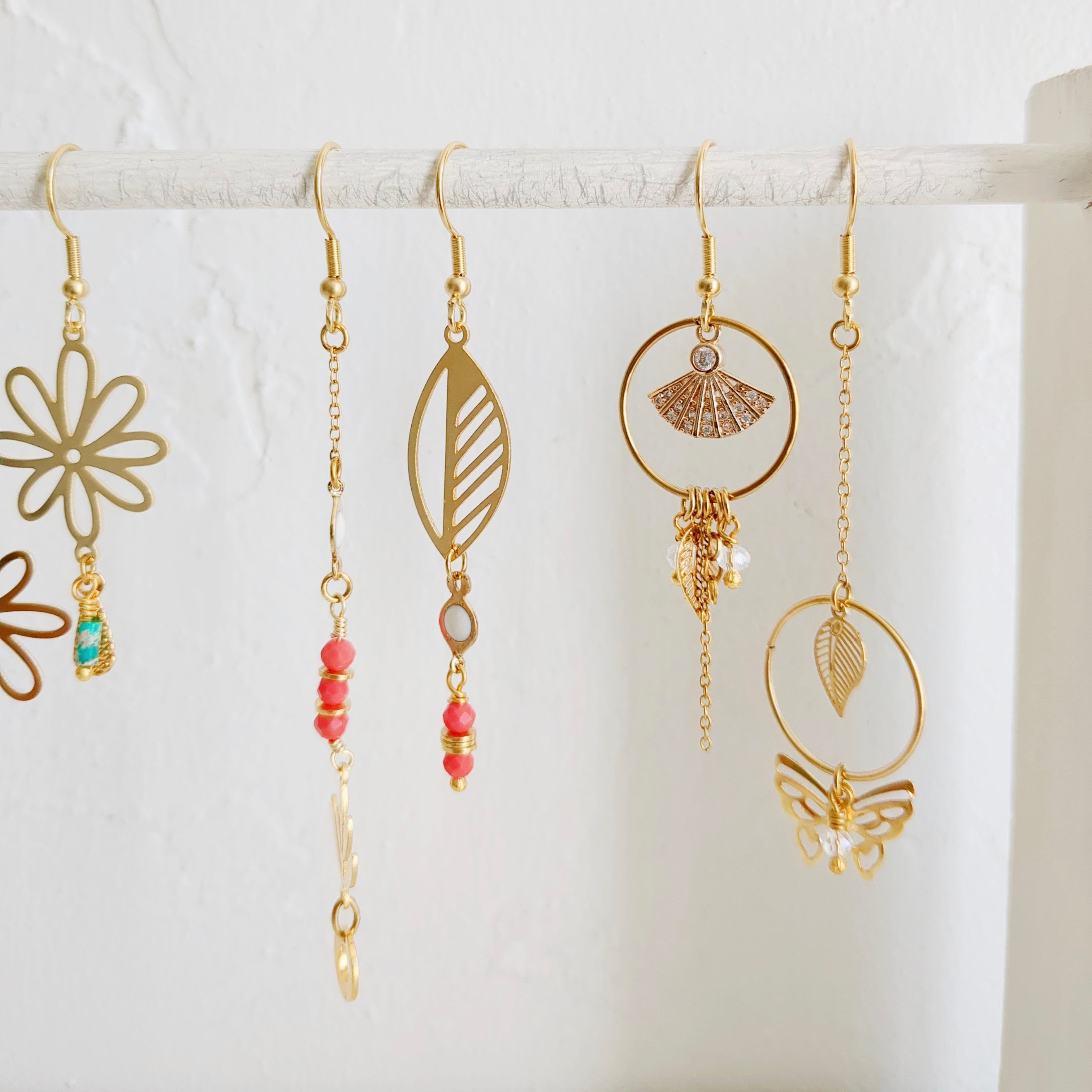 Boucles d’oreilles dépareillées asymétriques - ENORA