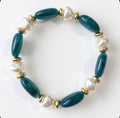 Bracelet perles - vert lagon