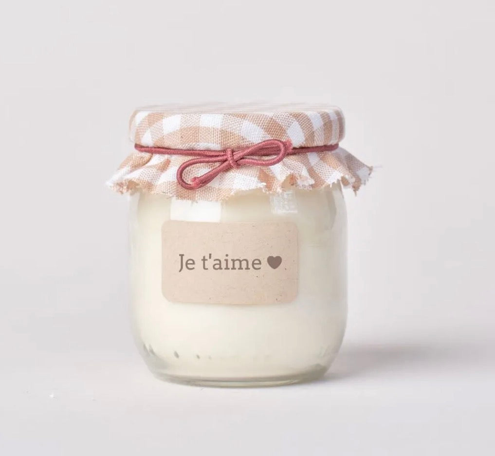 Bougie parfumée à message - Je t’aime