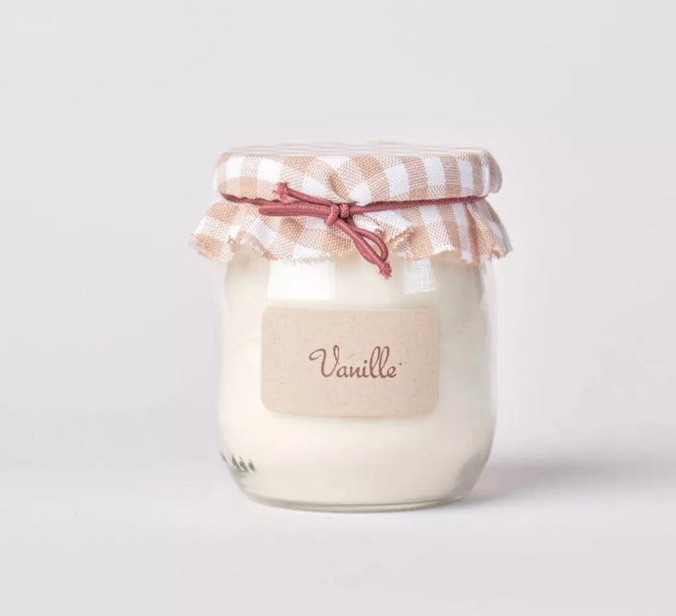 Bougie parfumée - Vanille - Pot de yaourt 100g