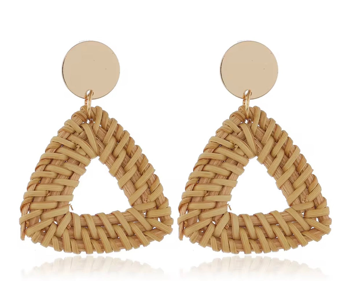 Boucles d’oreilles fantaisie en osier