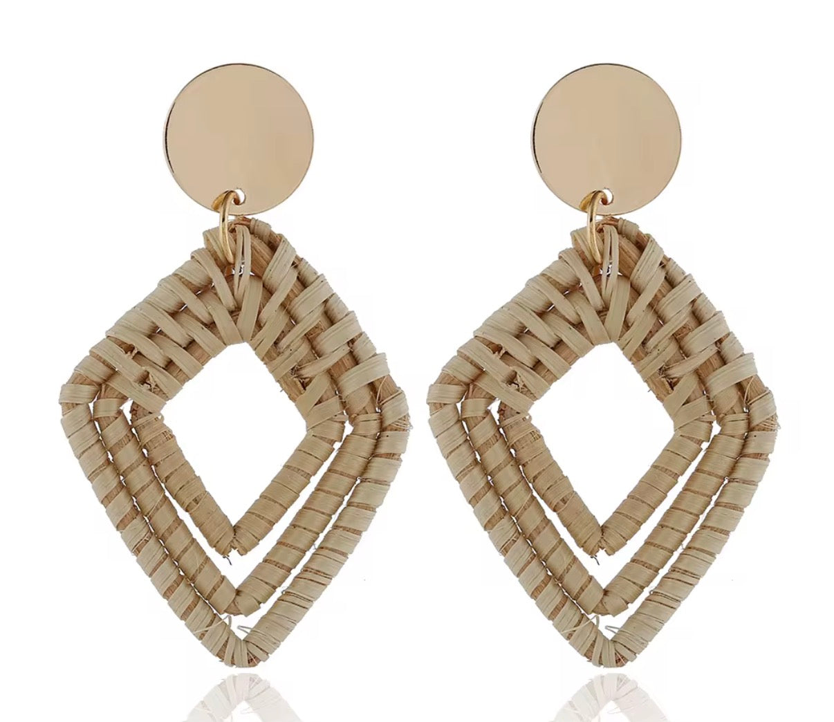 Boucles d’oreilles fantaisie en osier