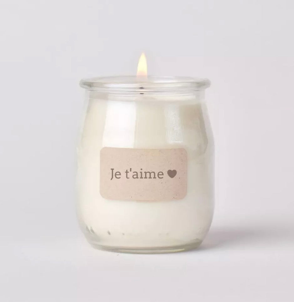Bougie parfumée à message - Je t’aime