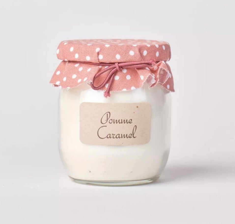Bougie parfumée - Pomme Caramel - Pot de yaourt 100g