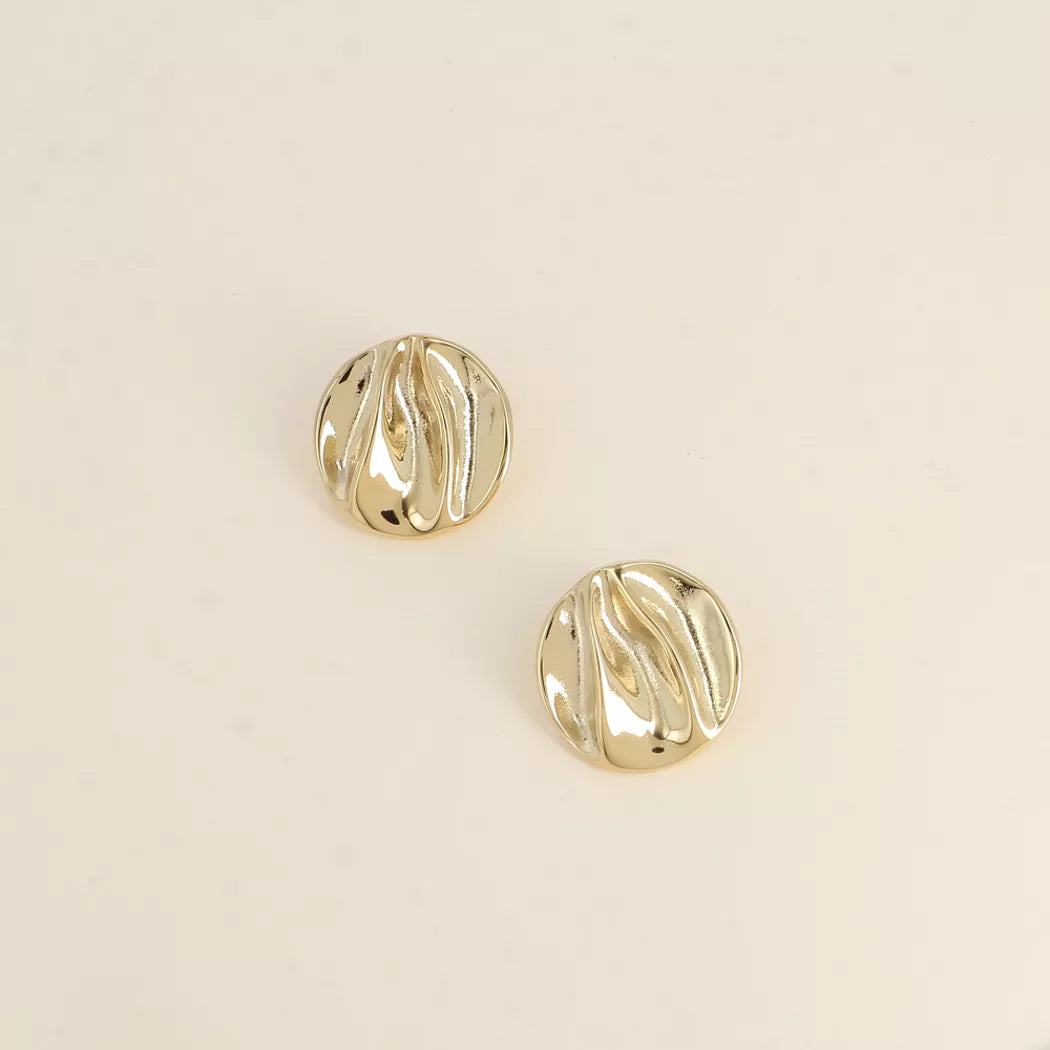 Boucles puces - pièce ronde texturée