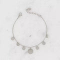 Bracelet pampilles rondes - Rhodium