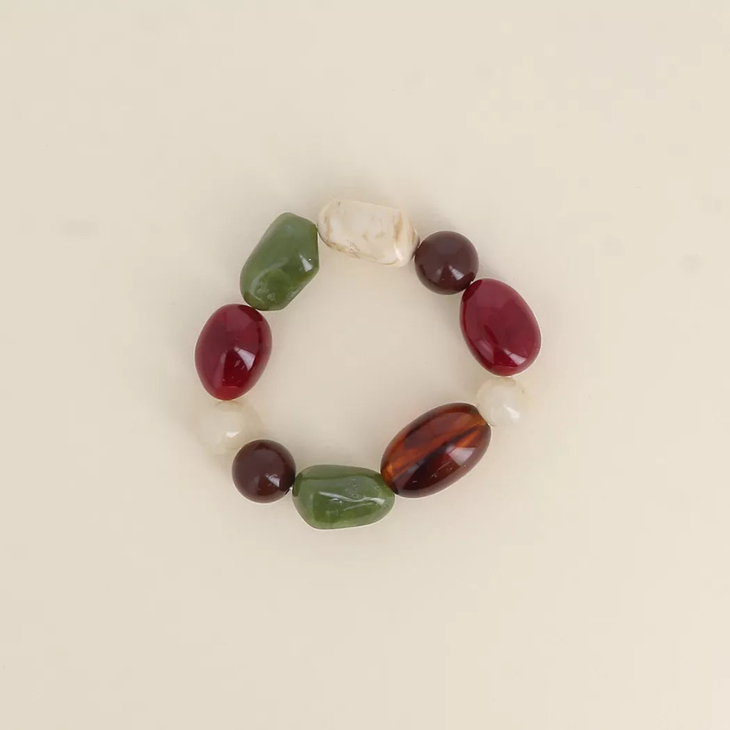 Bracelet grosses perles résine