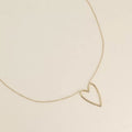 Collier chaîne et cœur martelé - doré