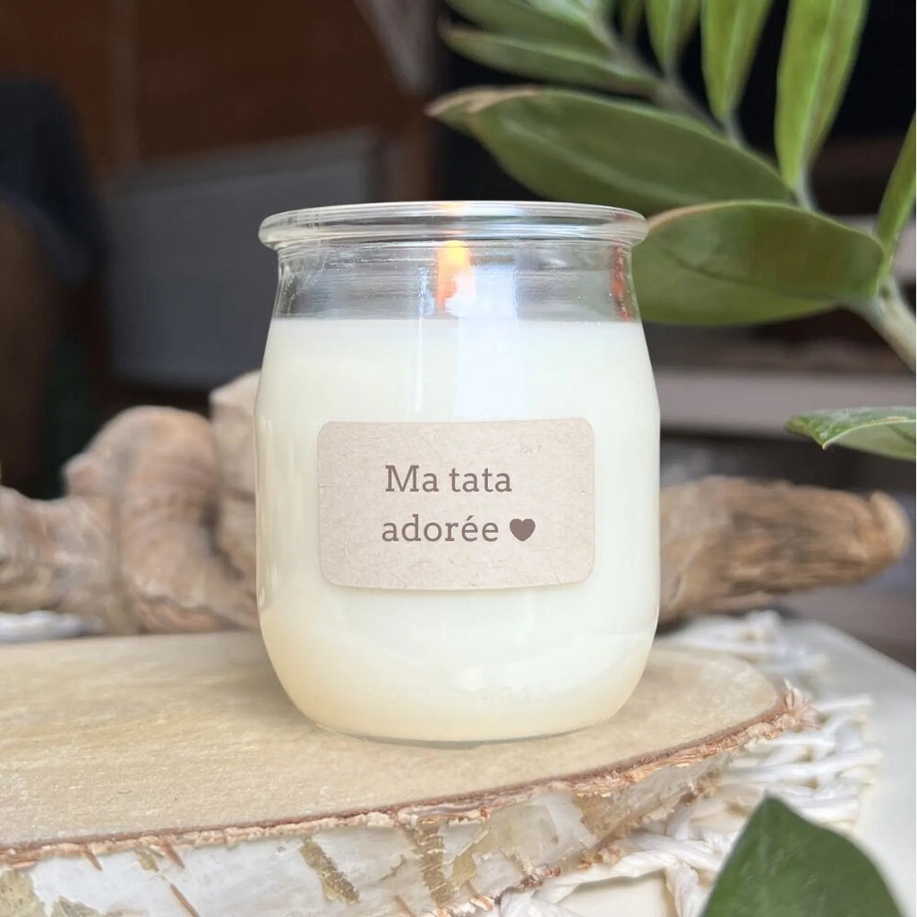 Bougie parfumée à message - Ma tata adorée