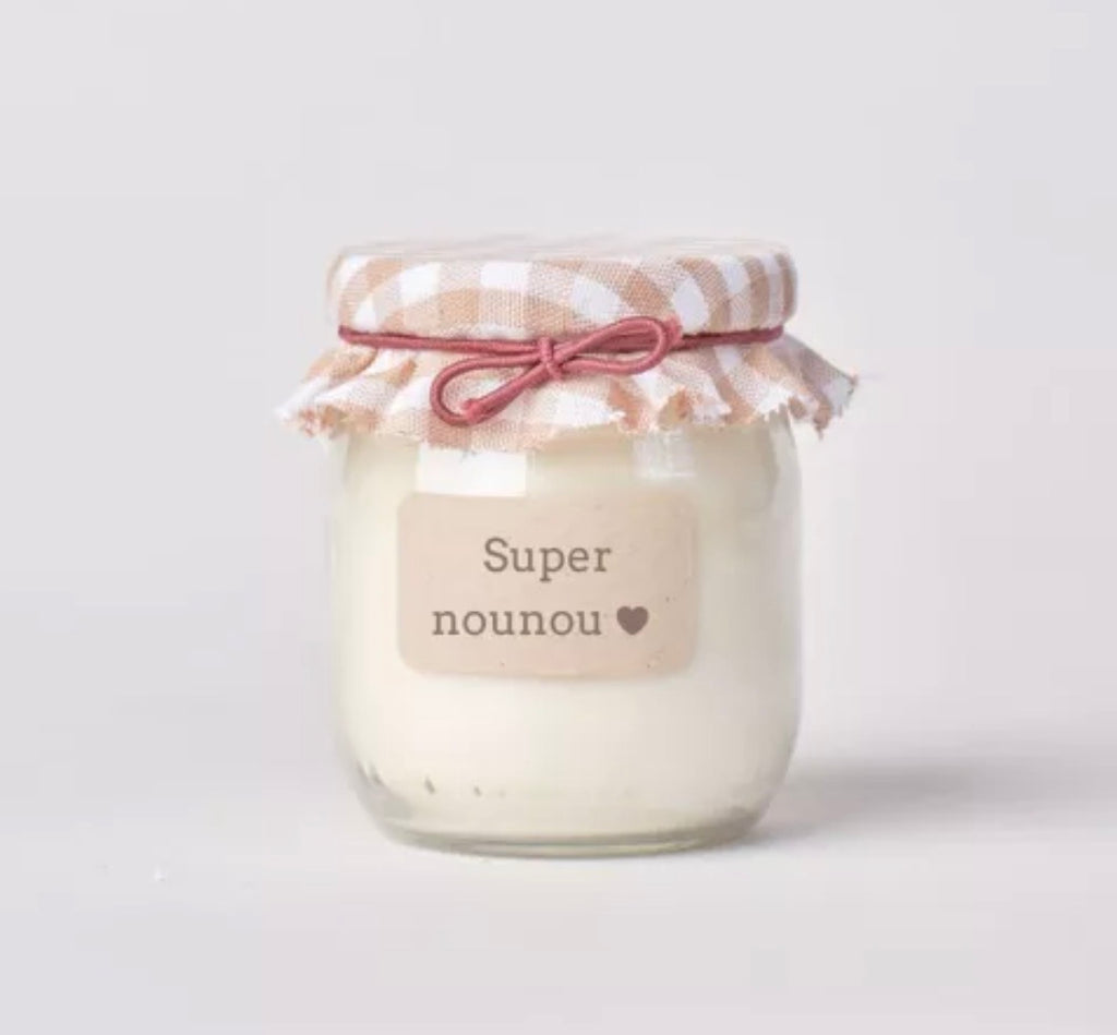Bougie parfumée à message - Super Nounou