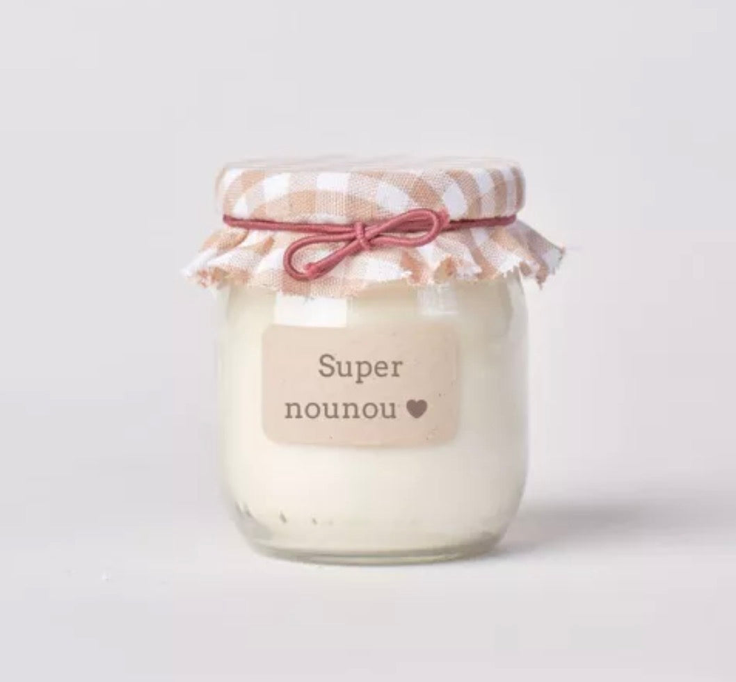 Bougie parfumée à message - Super Nounou